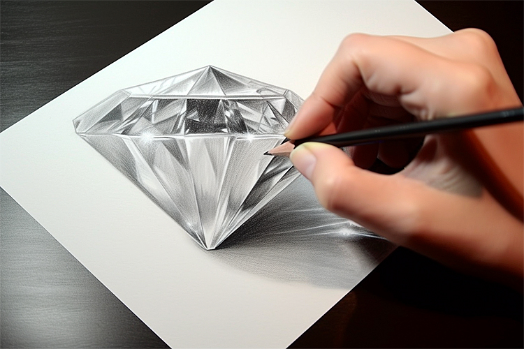 How to Draw a Diamond  A Fun and Easy Diamond Sketch Tutorial